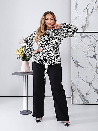 Неймовірно красиві штани тканина костюмка розміри батал, фото 1