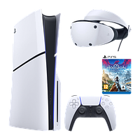 Набор Консоль Sony PlayStation 5 Slim Blu-ray 1TB White + Очки Виртуальной Реальности Проводной VR2 + Игра