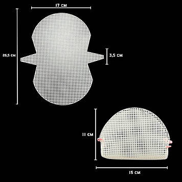 Канва пластикова для сумочки 26.х24 см, колір білий
