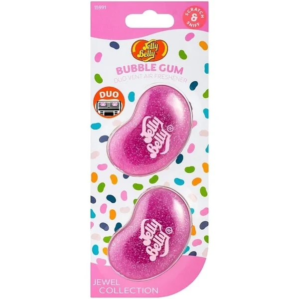 Ароматизатор для авто Жувальна гумка Jewel 3D Jelly Belly, 2 по 14 г