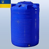 Ємність для води 500 літрів пластикова. Пластикові бочки вертикальні двошарові та одношарові. 500 л., фото 1