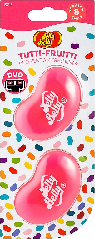Ароматизатор для авто Tutti-Frutti 3D Jelly Belly, 2 по 14 г