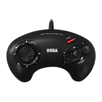 Геймпад Проводной Sega Mega Drive 1650-50 Europe Red Black 2m Б/У