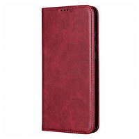 Чохол книжка Leather Fold 13C/Poco C65 Dark Red