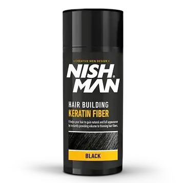 Пудра для залисин Nishman Hair Building Keratin Fiber Чорний