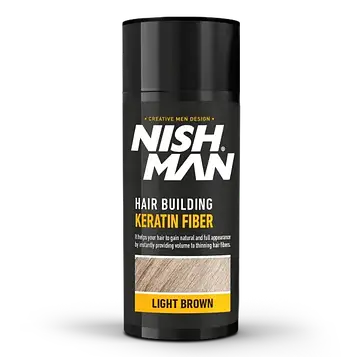 Пудра для залисин Nishman Hair Building Keratin Fiber Темно-коричневий