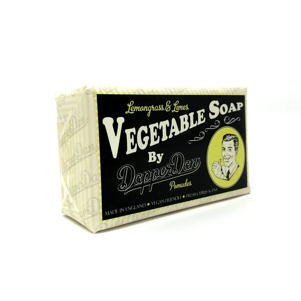 Мило чоловіче натуральне Dapper Dan Vegetable Soap Lemongrass&Limes 190г, фото 1