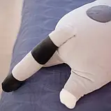 Дитяча іграшка плюшева для дітей обіймашка 110 см Кіт Батон гіпоалергенна іграшка Сірий, фото 3