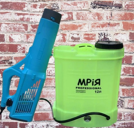 Обприскувач акумуляторний Мрія 12 л + Турбо насадка для обприскувача 12В, фото 1