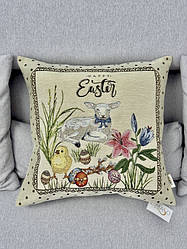 Наволочка великодня гобеленова Сім'я LiMaSo 45х45 см CHEYSI CO2-NV