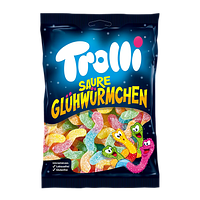 Конфеты Жевательные Trolli Sour Glowworms Кислые Светлячки 150g