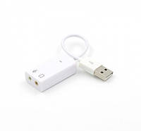 Контроллер USB Sound Card 5.1 3D sound White 03351