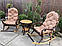 Крісло-качалка і столик . Ціна вказана без накидки. Накидка 750 грн штука., фото 8