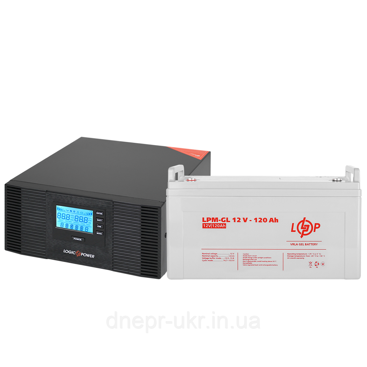 Комплект резервного живлення LP (LogicPower) ДБЖ + гелева батарея (UPS B1500 + АКБ GL 1440W)