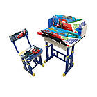 Парта та стілець дитячі B-43507 Тачки Блискавка Маквін Blue, фото 2