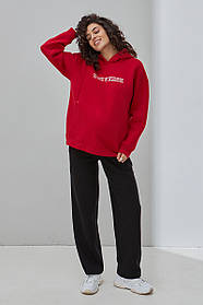 Штани утеплені для вагітних та годуючих мам із щільного трикотажу Lis розмір M Юла Мама Чорний