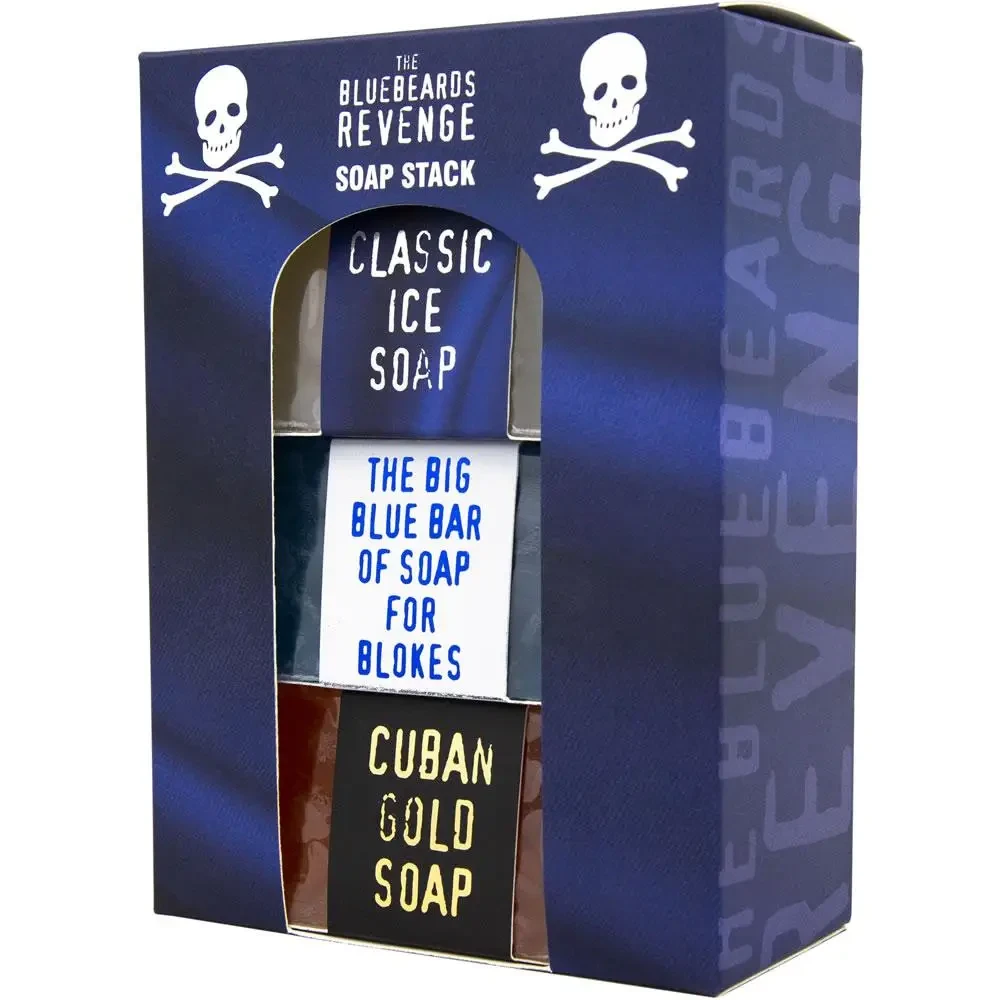 Набір по догляду за тілом із трьох видів мила The Bluebeards Revenge Soap Stack Kit