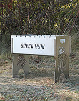 Розкладні мангали з неіржавкої сталі Мангал автоматичний на 8 шампурів із регулюванням висоти дна, фото 3