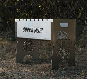 Мангал із неіржавкої сталі 6 шампурів Мангал розкладний частинами розбірний 3 мм ЛУЧШЕМУ БРАТУ