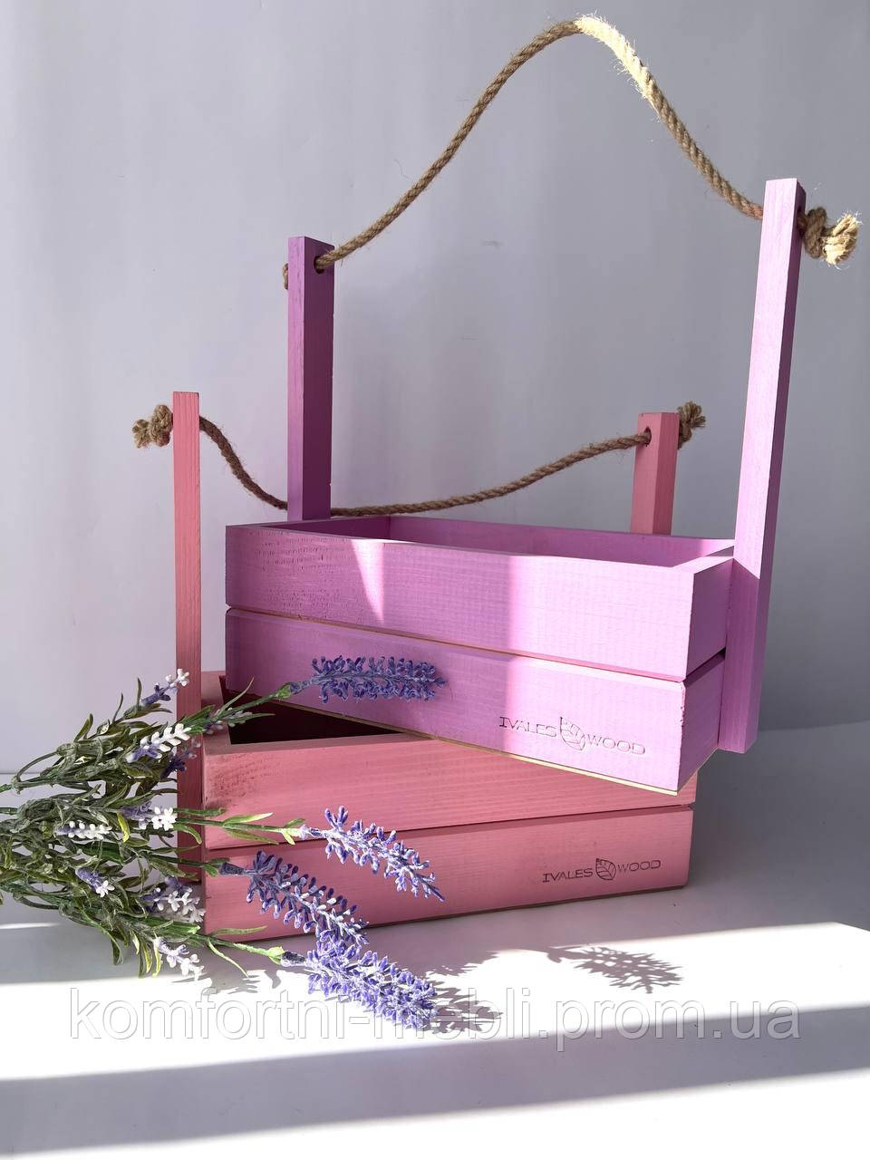 Дерев'яний ящик для квітів і декорів "Флора М"