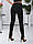 Штани утягуючі щільні /легінси (арт.333) чорного кольору/чорний, фото 7