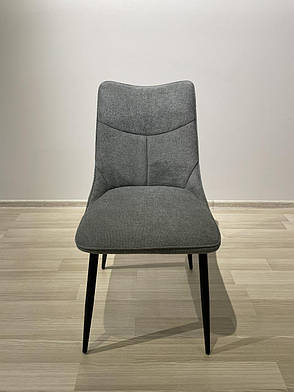 Обідній стілець KELVIN Tes Mobili, колір сірий/ніжки чорні, фото 2