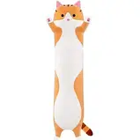 Дитяча іграшка обіймашка для дітей Кіт Батон 110 см дитяча іграшка обіймашка Коричневий, фото 3