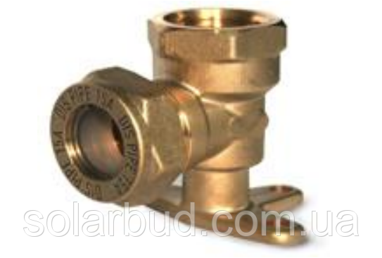 Фітинг кутовий латунний з кріпленням BL15×½"(AW)