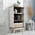 Стелаж для дому W1 на дерев'яних ніжках. Полиця для книг етажерка, поличний стелаж книжкова шафа