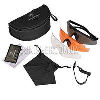 Комплект баллистических очков Revision Sawfly Max-Wrap Eyewear Deluxe Vermilion Kit(Черный)(1748331873754)
