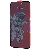 Загартоване скло HOCO G15 на Iphone 15 Plus Антишпигун / Повне покриття / Чорна рамка, фото 4