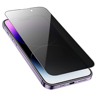 Закаленное стекло HOCO G15 на Iphone 15 Plus Антишпион / Полное покритие / Черная рамка