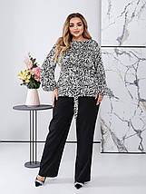 Неймовірно красиві штани тканина костюмка розміри батал, фото 3