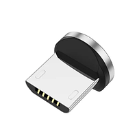 Магнитный круглый коннектор Micro USB USLION 5A для быстрой зарядки