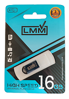 Флеш накопичувач USB на 16 гб / швидкість 2.0 "LMM" / Срібляста