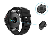 Силікована заглушка для захисту зарядного порта годинників Garmin / Чорний+Прозорий, фото 3