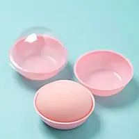 Упаковка для пирожного купольная розовая 70х50 мм