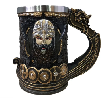 Бокал для пива "Вікінг" в оригінальному дизайні з пилістону 500 мл, фото 1