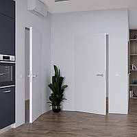 Міжкімнатні двері скритого монтажу Smart Invisible з білим ПВХ торцем (Розмір 620/720/820мм) ABWEHR (МЖД)