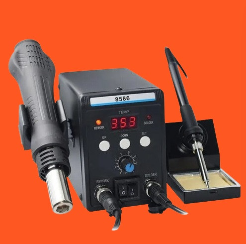 Цифрова паяльна станція 8586 (Паяльник 50 Вт + Фен 700 Вт), фото 1