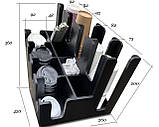 Органайзер барний для кав'ярні 12 відділень "під кутом" (26х42х36 см) чорний | Era Creative Wood, фото 2