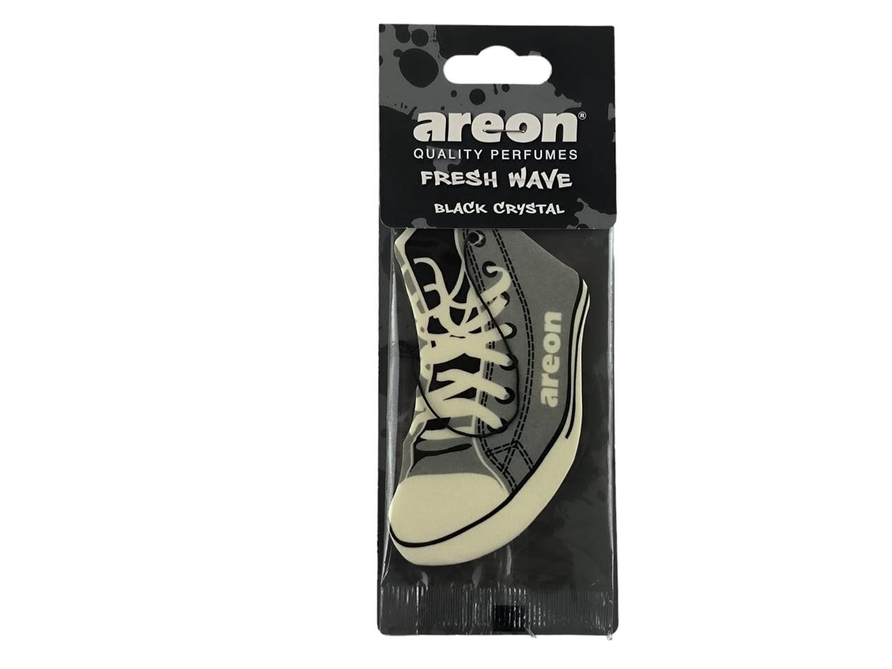 Освіжувач повітря ароматизатор на дзеркало AREON Wave Fresh Аркуш Кеди "Чорний кристал"