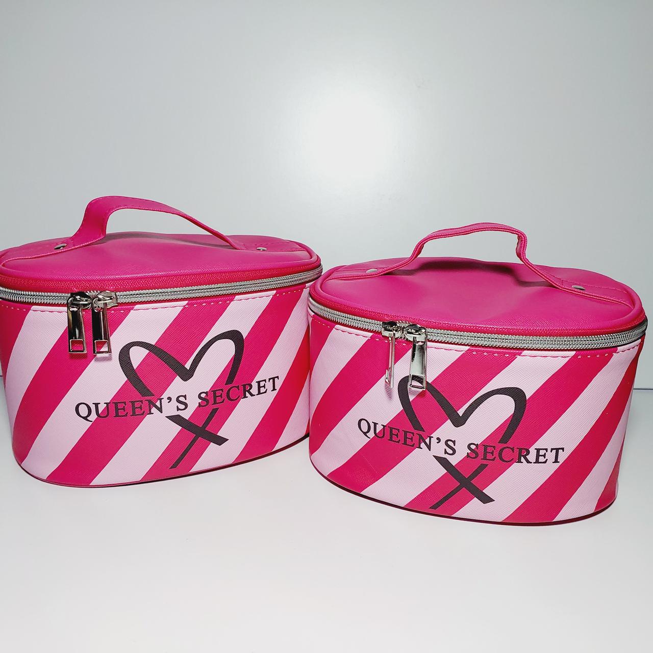 Набір косметичок скриня малиновий 2 шт. різного розміру, фото 1