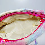 Косметичка райдужне штучне хутро форма бочечка з малюнком кішка, фото 5