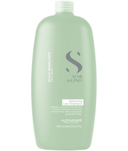 Шампунь для жирної шкіри голови Alfaparf Semi Di Lino Scalp Rebalance Balancing Low Shampoo 1000 мл, фото 1