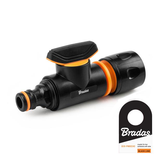 Кран з підключенням і швидкоз'єднувальним
конектором, BLACK LINE, ECO-PWB2241, фото 1