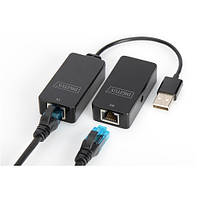 Удлинитель DIGITUS DA-70141 USB 2.0 - UTP Cat5 20см черный