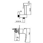 Змішувач для гігієнічного душу GAPPO Jakob прихованого монтажу хром латунь G7207, фото 2