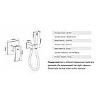 Змішувач для гігієнічного душу GAPPO Jakob прихованого монтажу хром латунь G7207, фото 8