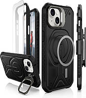 Противоударный чехол Caseborne V Series Black для iPhone 15